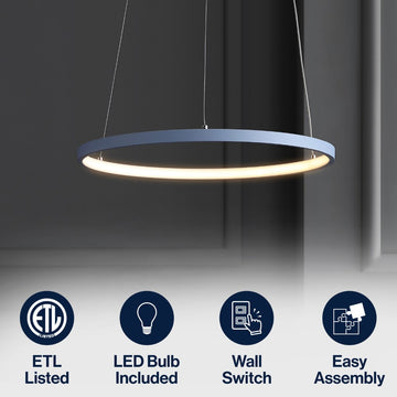 Brice Modern Contemporary Iron Integrated LED Pendant